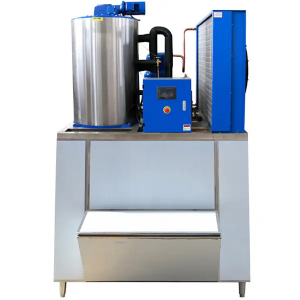 Flake ice machine for various large-scale refrigeration facilities, food quick freezing, and concrete cooling